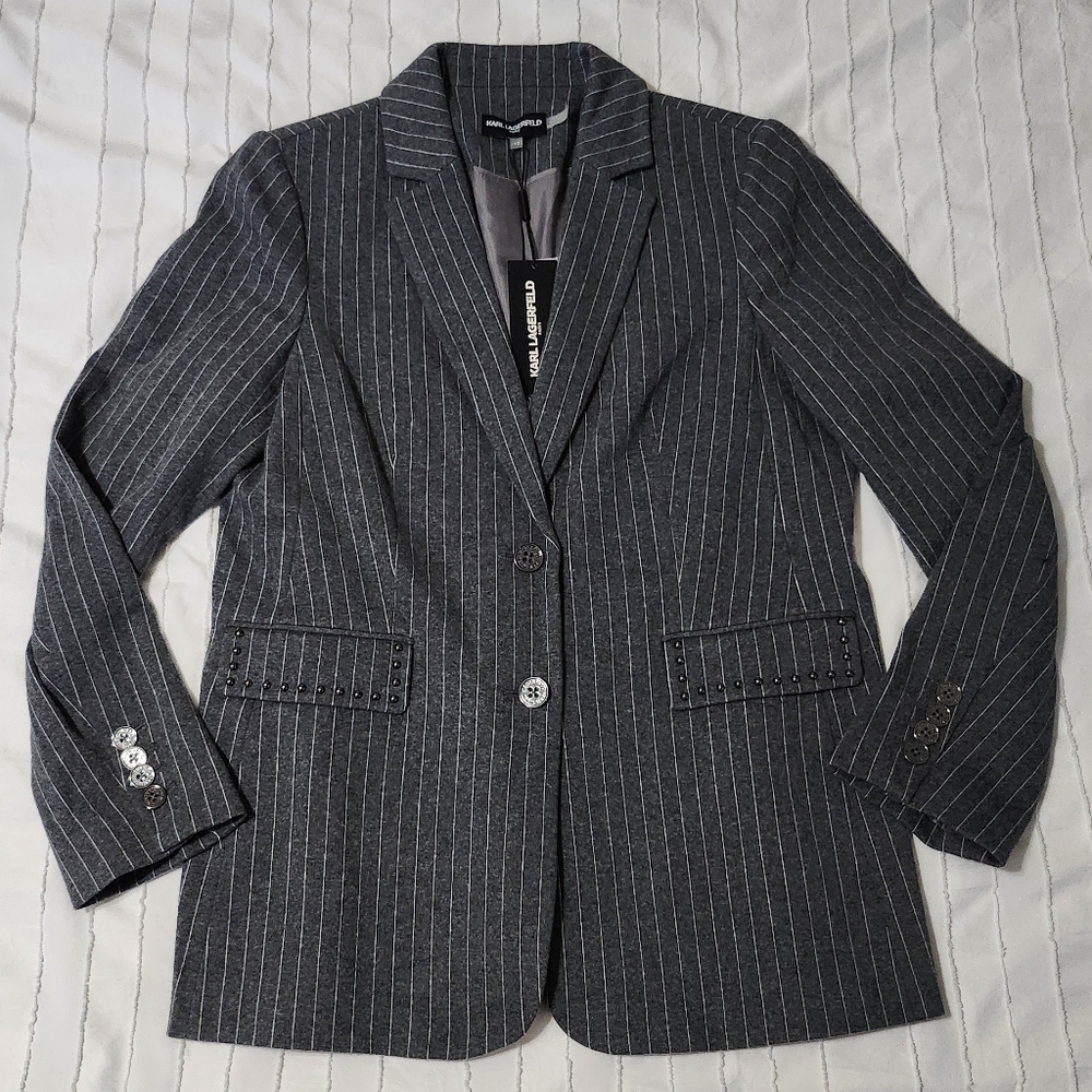 Karl Lagerfeld Pinstripe Blazer